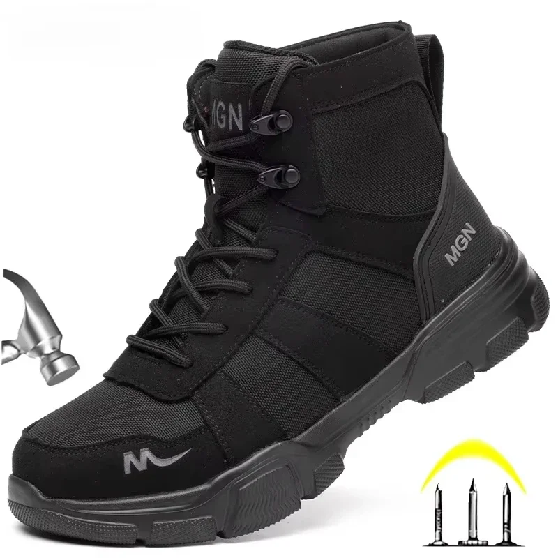 Men Shoes Office - Work Boots Indestructible Men's Safety Shoes