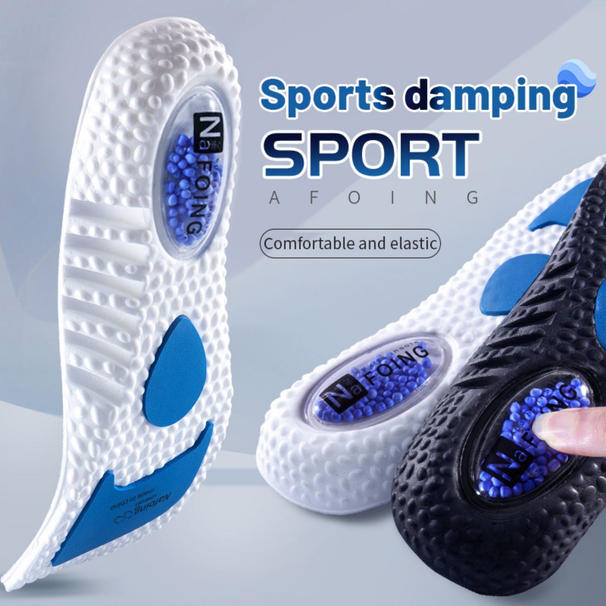 Men'S Shoes With Memory Foam - 1Pair Upgrade Sports Shock Absorption Insole