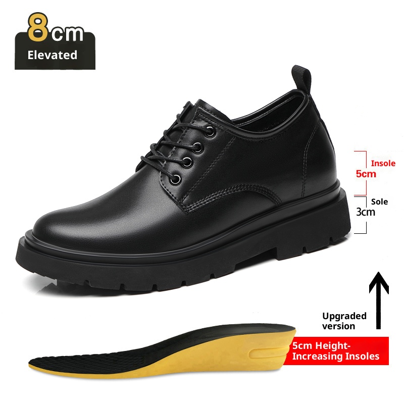 Men'S Shoes Business Casual - 3CM/6CM/8CM Height Increase Shoes Men Cow
