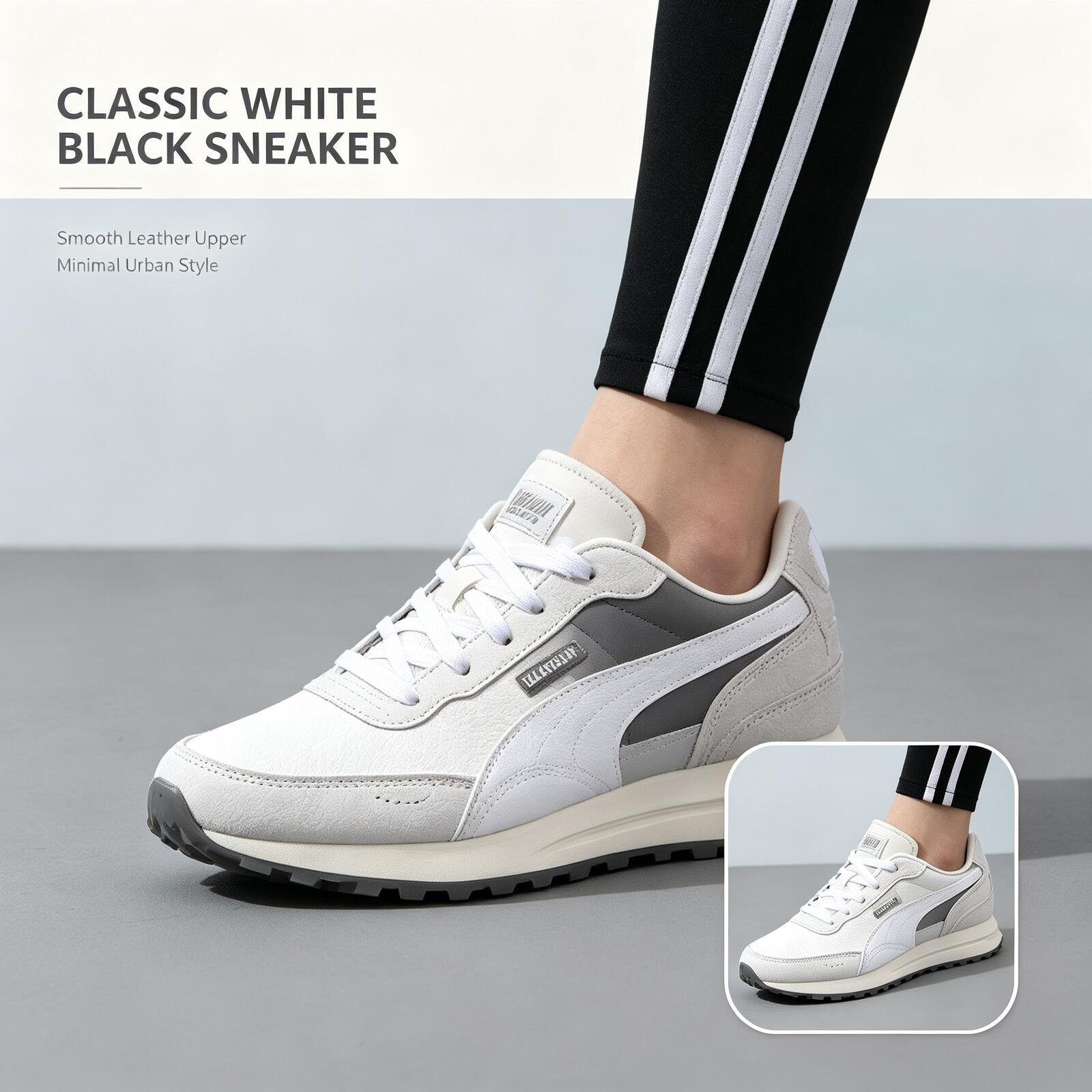 Men'S Shoes Puma Sneakers - PUMA Men White Black Low Top