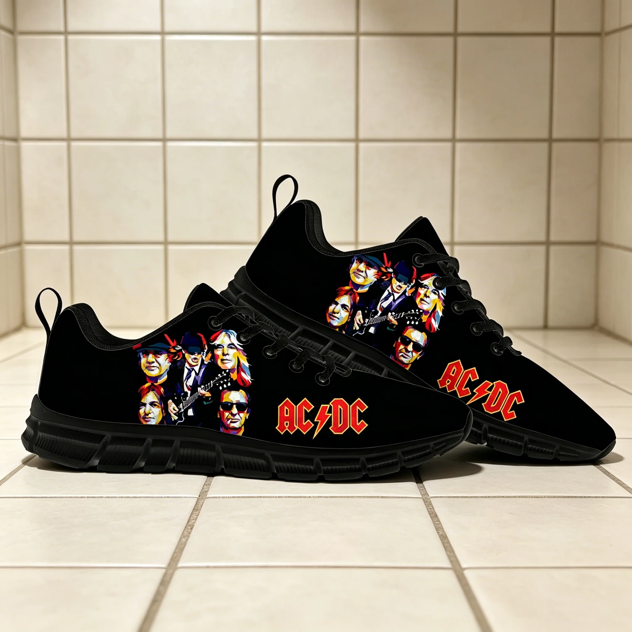 Men'S Shoes Dc - AC/DC Rock Band Retro Print Custom