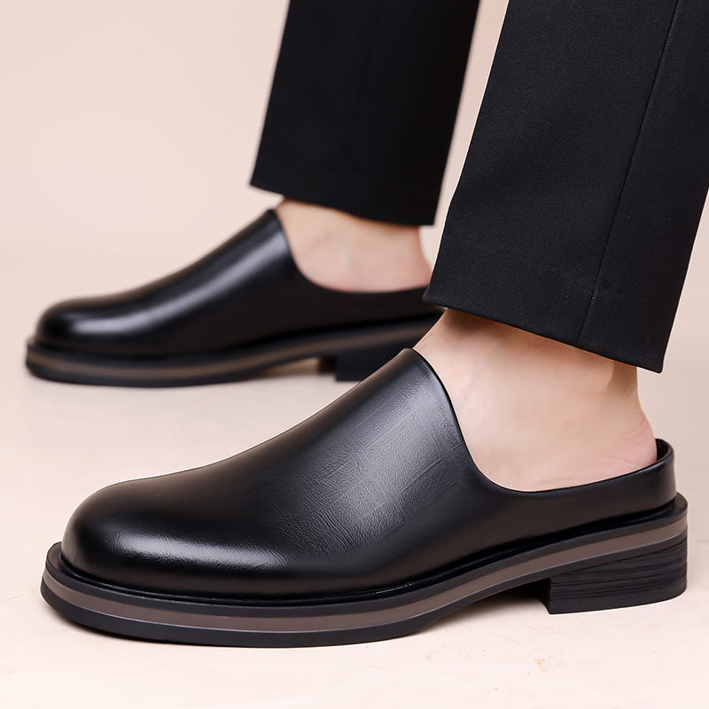 Men Shoes Marks - Men Slip-On Half Slippers, Thick Sole