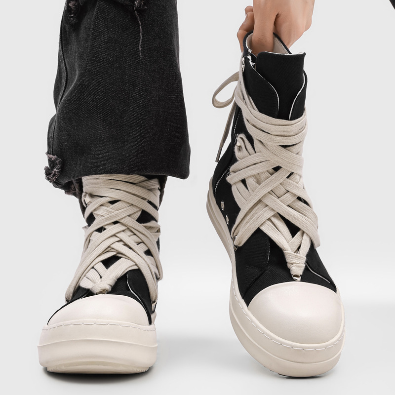 High Quality Men's High Top Ca - Canvas Sneaker High recension och pris