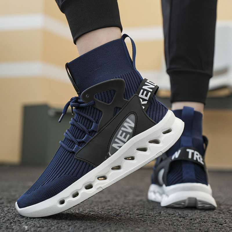 Trendy Men High Top Sock Shoes - Canvas Sneaker High recension och pris