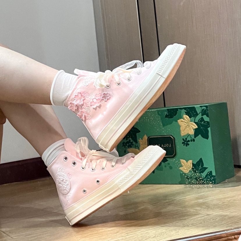 Womens Embroidery Canvas Sneak - Canvas Sneaker High recension och pris
