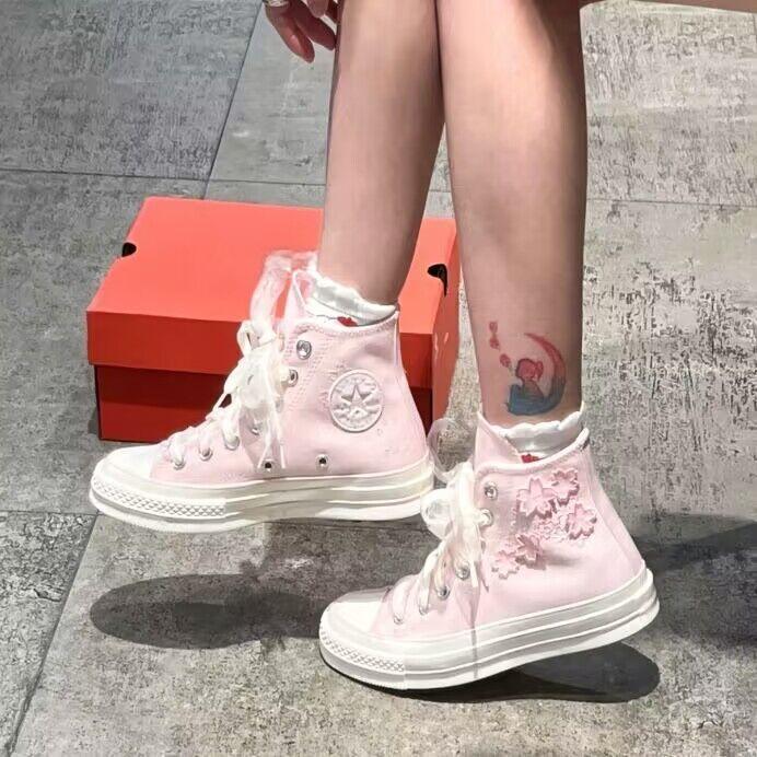 Womens Embroidery Canvas Sneak - Canvas Sneaker High recension och pris