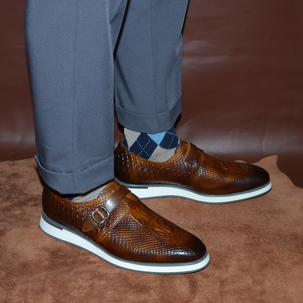 Cow Genuine Leather Men's Casu - Monk Strap Shoe recension och pris