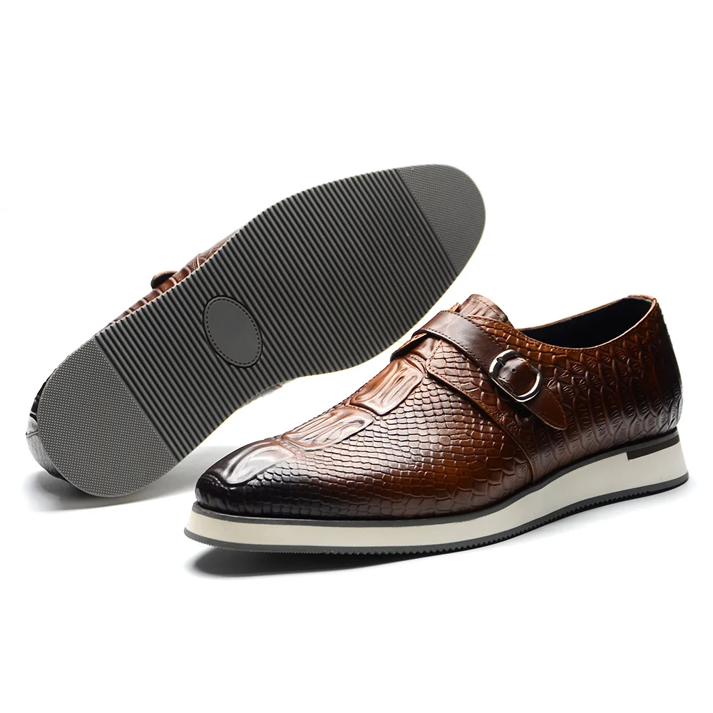 Cow Genuine Leather Men's Casu - Monk Strap Shoe recension och pris