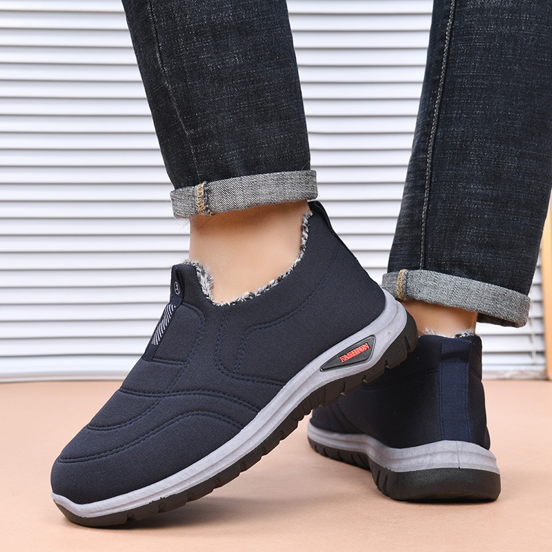 Thickened Fleece Winter Cotton - Men'S Shoes With Toes recension och pris