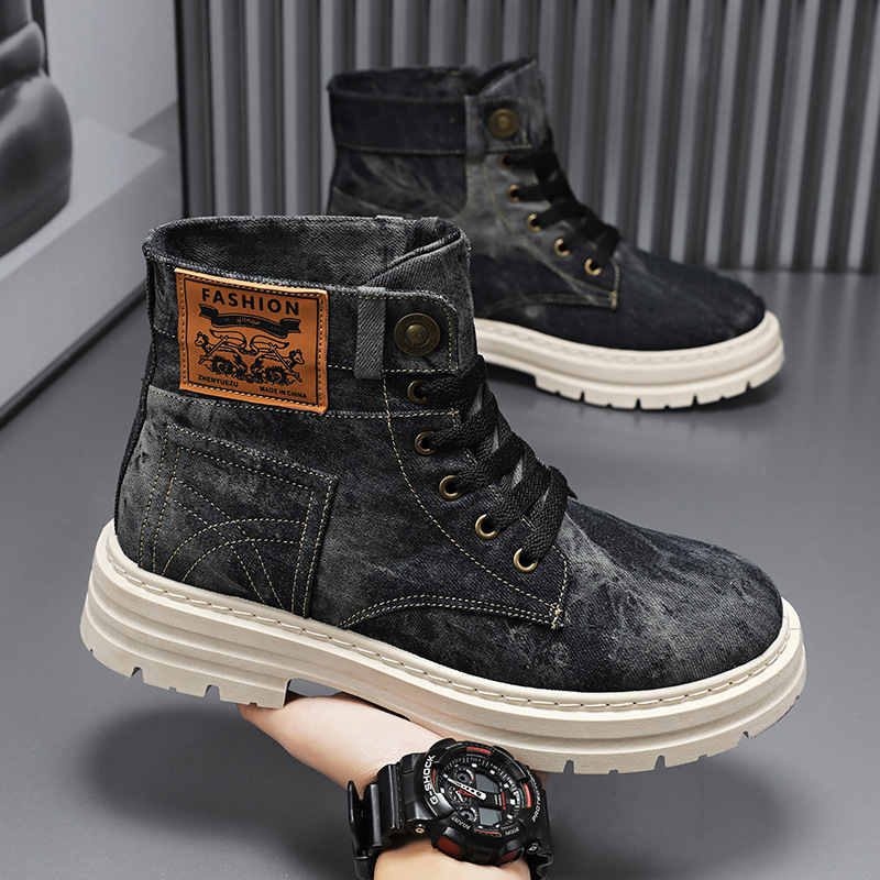 Spring High Top Mens Shoes 202 - Canvas Sneaker High recension och pris