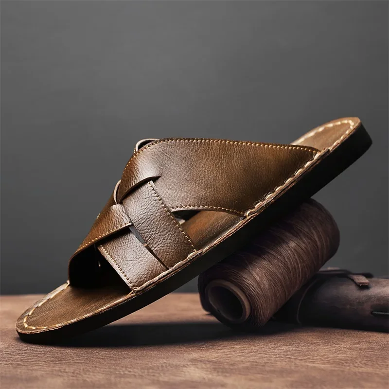 Genuine Leather Men Casual San - Men'S Shoes Business Casual recension och pris