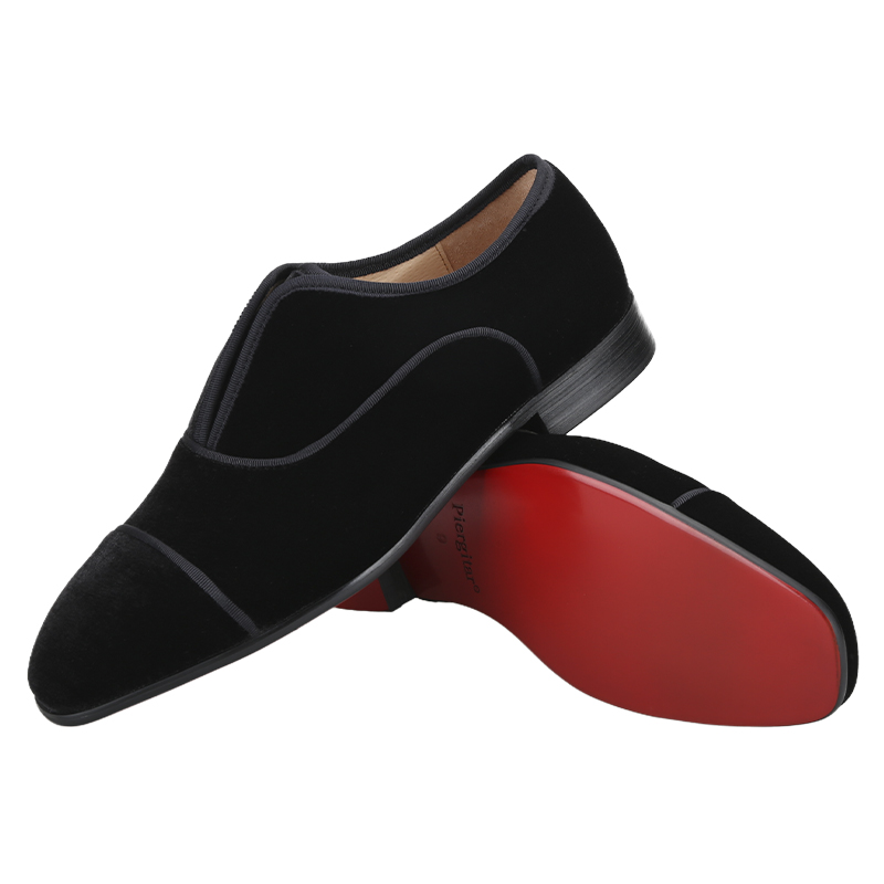 Piergitar Handmade Black Color - Men Shoes Red Bottom recension och pris