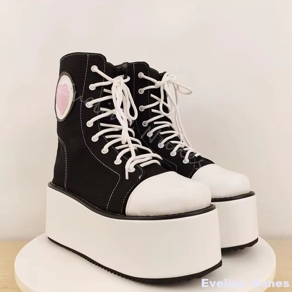 Thick-soled High-top Canvas Sh - Canvas Sneaker High recension och pris