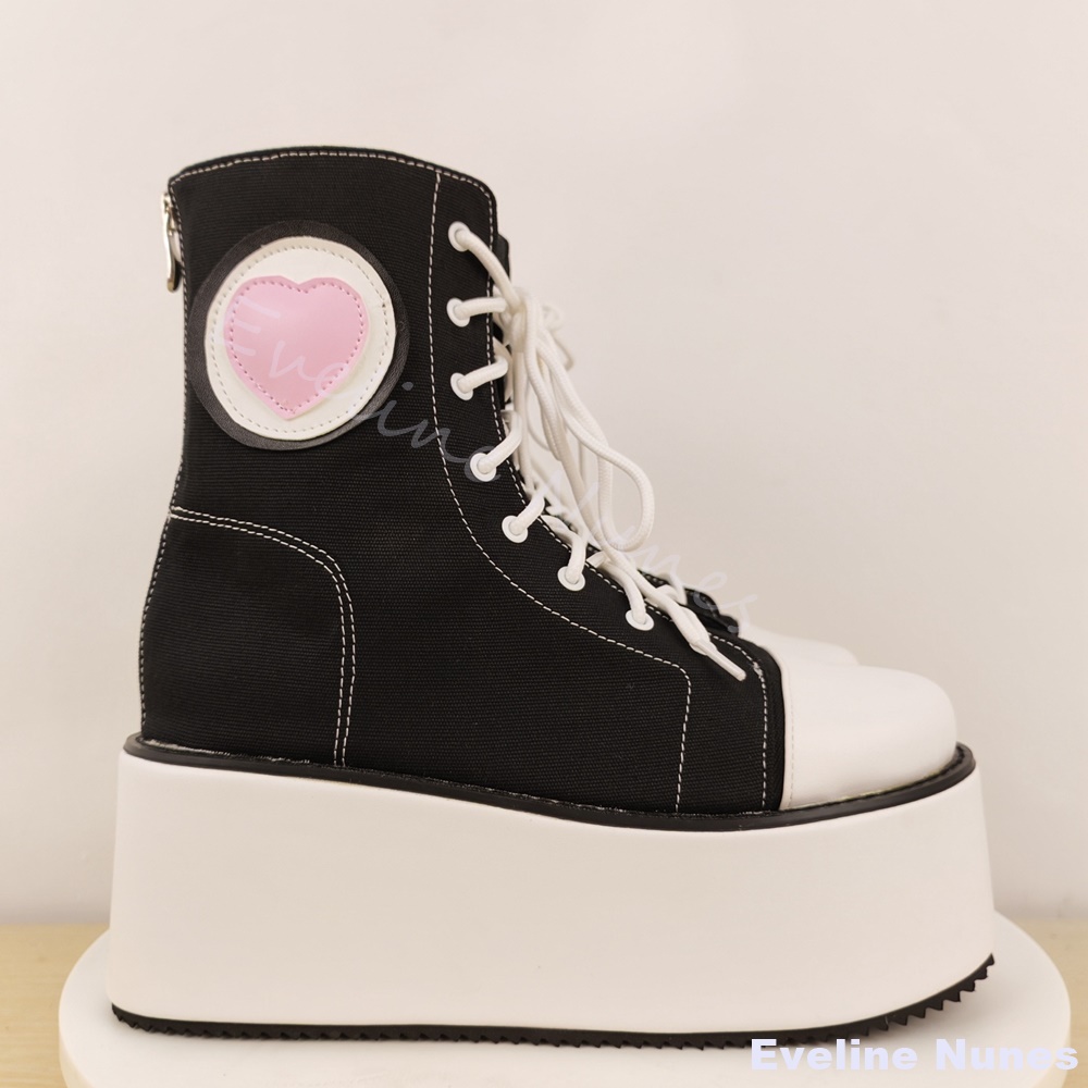 Thick-soled High-top Canvas Sh - Canvas Sneaker High recension och pris