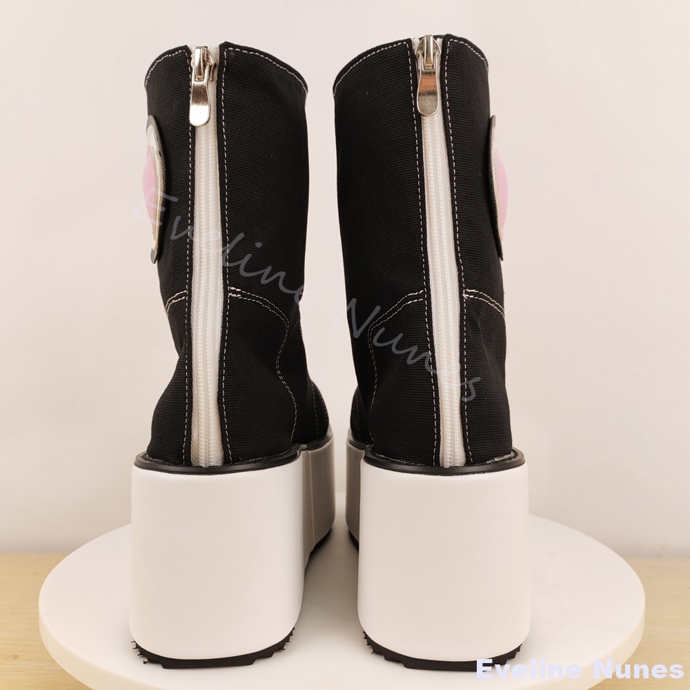 Thick-soled High-top Canvas Sh - Canvas Sneaker High recension och pris