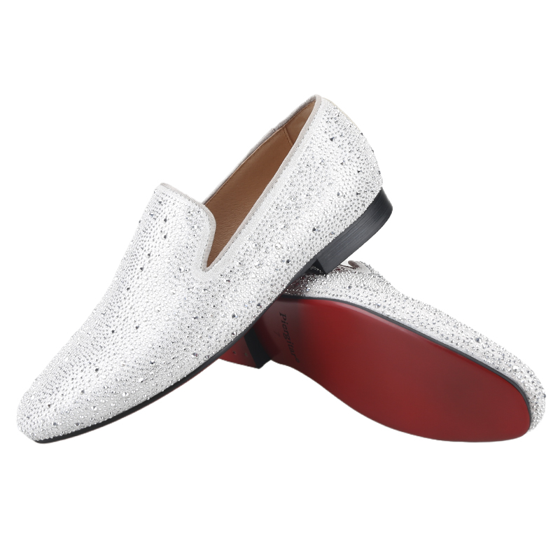 Piergitar Sliver Genuine Leath - Men Shoes Red Bottom recension och pris