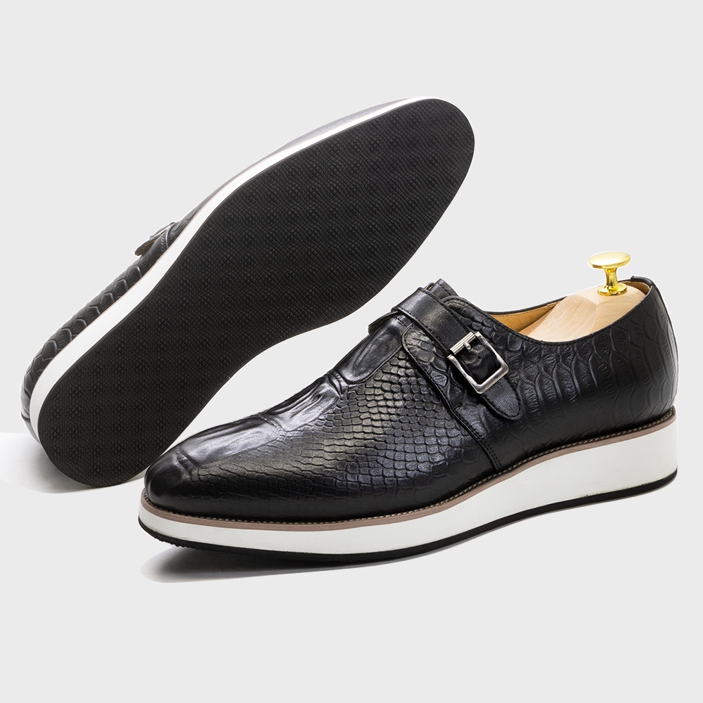 Mens Casual Shoes Genuine Leat - Monk Strap Shoe recension och pris