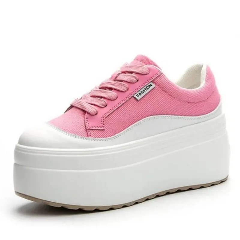 8cm New Canvas Genuine Leather - Canvas Sneaker High recension och pris