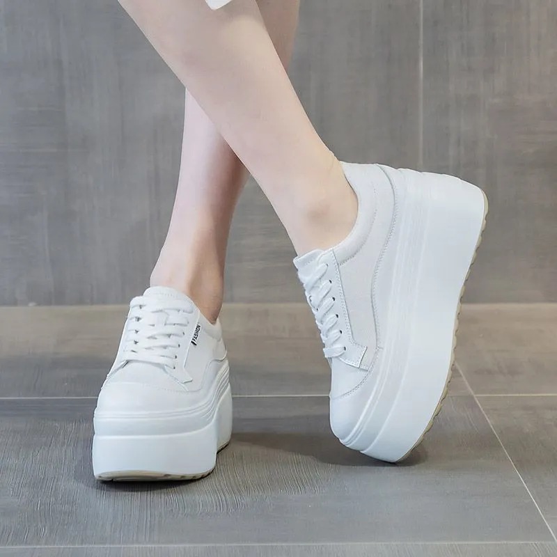 8cm New Canvas Genuine Leather - Canvas Sneaker High recension och pris