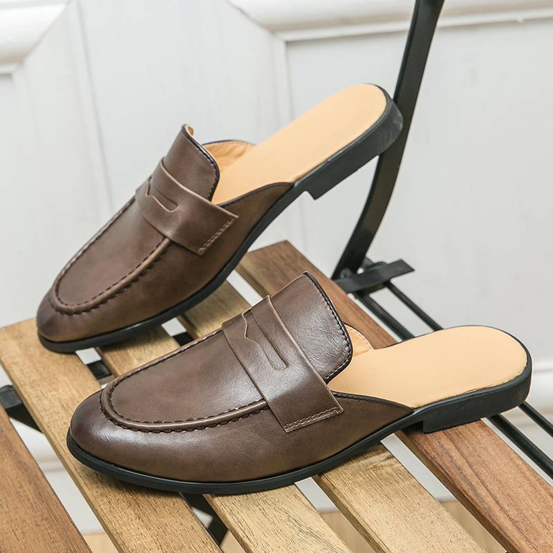 Men Fashionable Half-heeled Le - Men'S Shoes Business Casual recension och pris