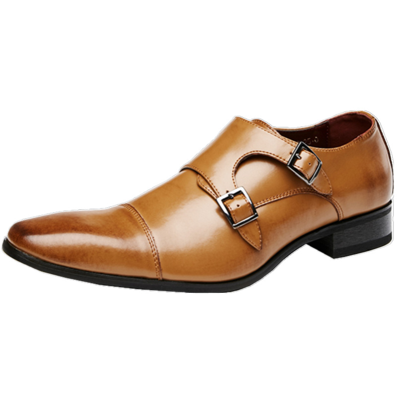 Leather Men Dress Shoes Loafer - Monk Strap Shoe recension och pris