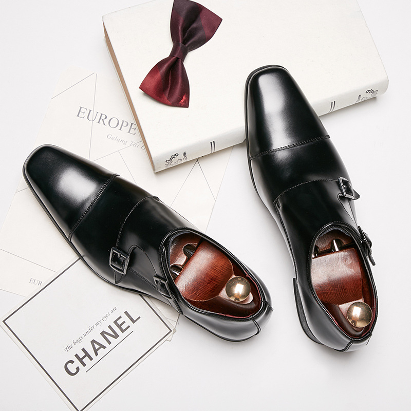 Leather Men Dress Shoes Loafer - Monk Strap Shoe recension och pris