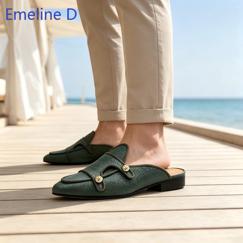 Woven Textile Backless Loafer  - Shoes Heels Men recension och pris
