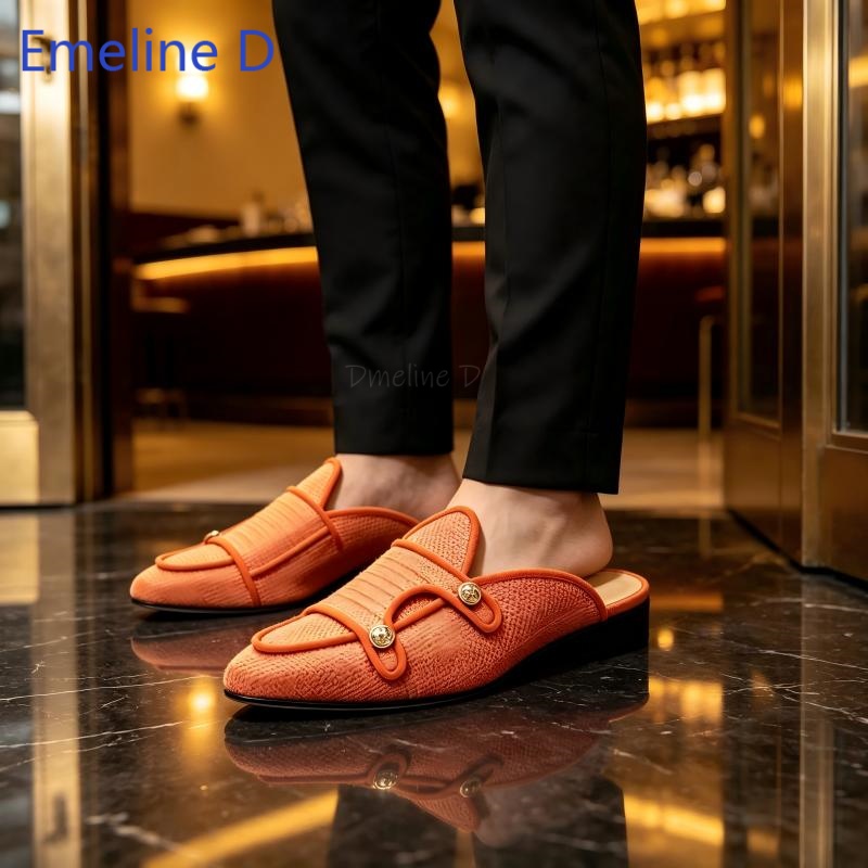 Woven Textile Backless Loafer  - Shoes Heels Men recension och pris