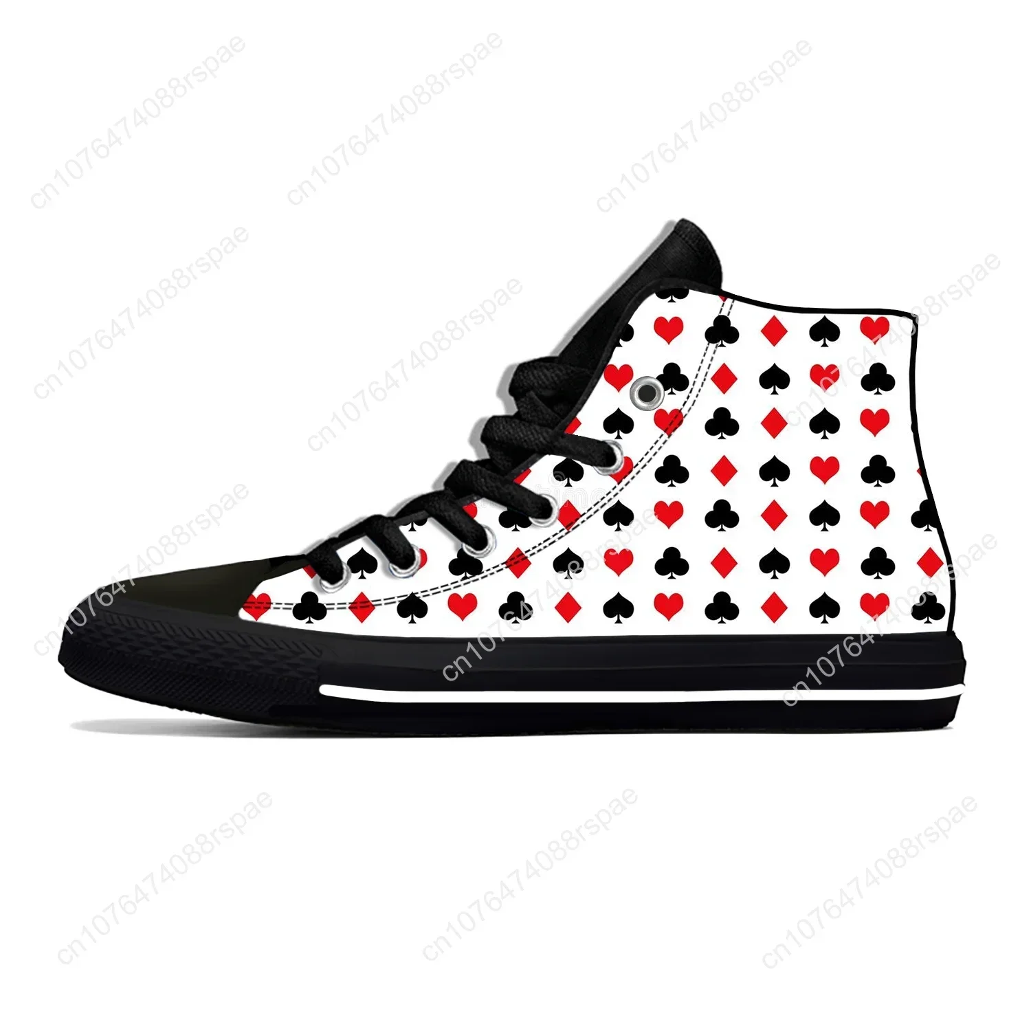 Summer Playing Card Symbol Pok - Canvas Sneaker High recension och pris