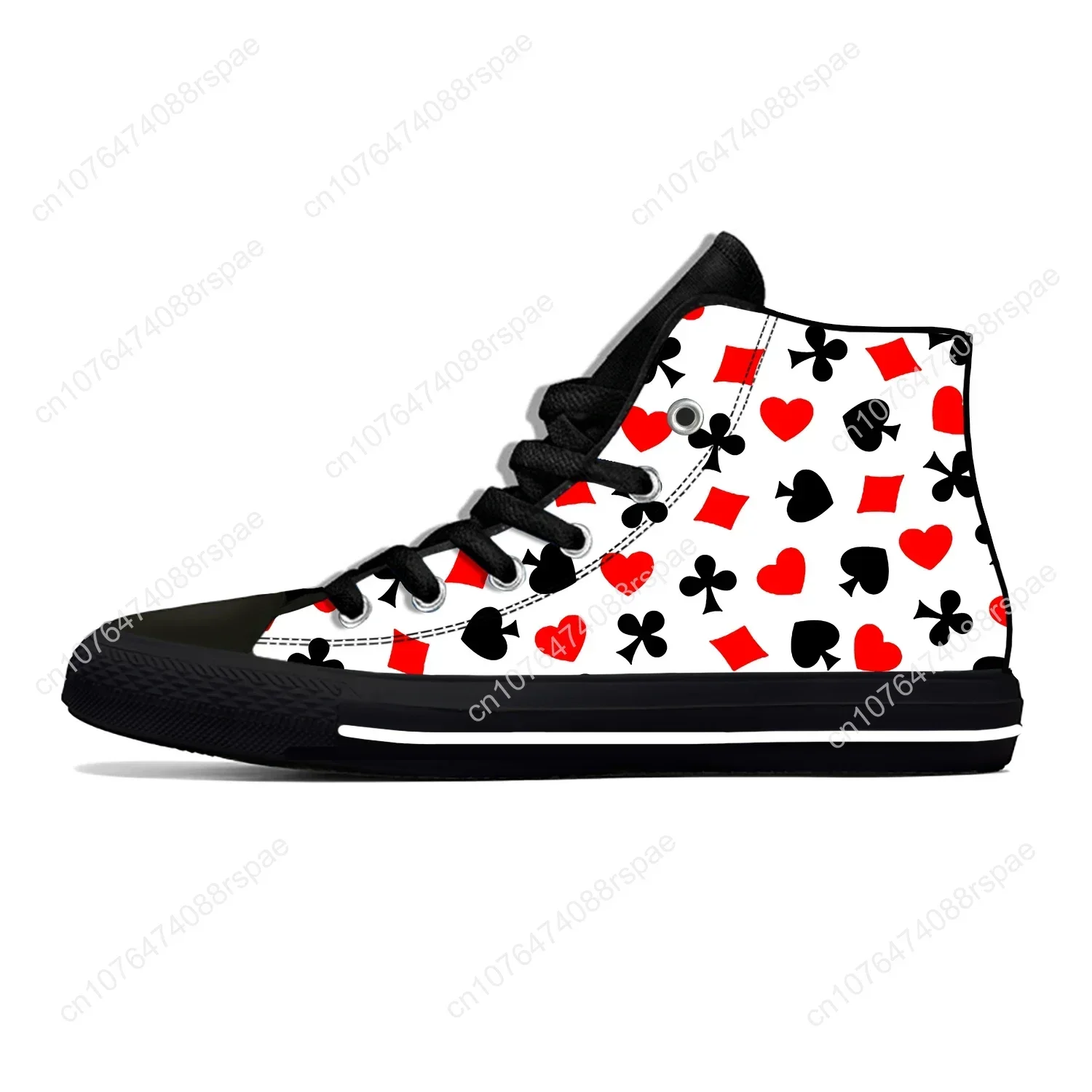 Summer Playing Card Symbol Pok - Canvas Sneaker High recension och pris