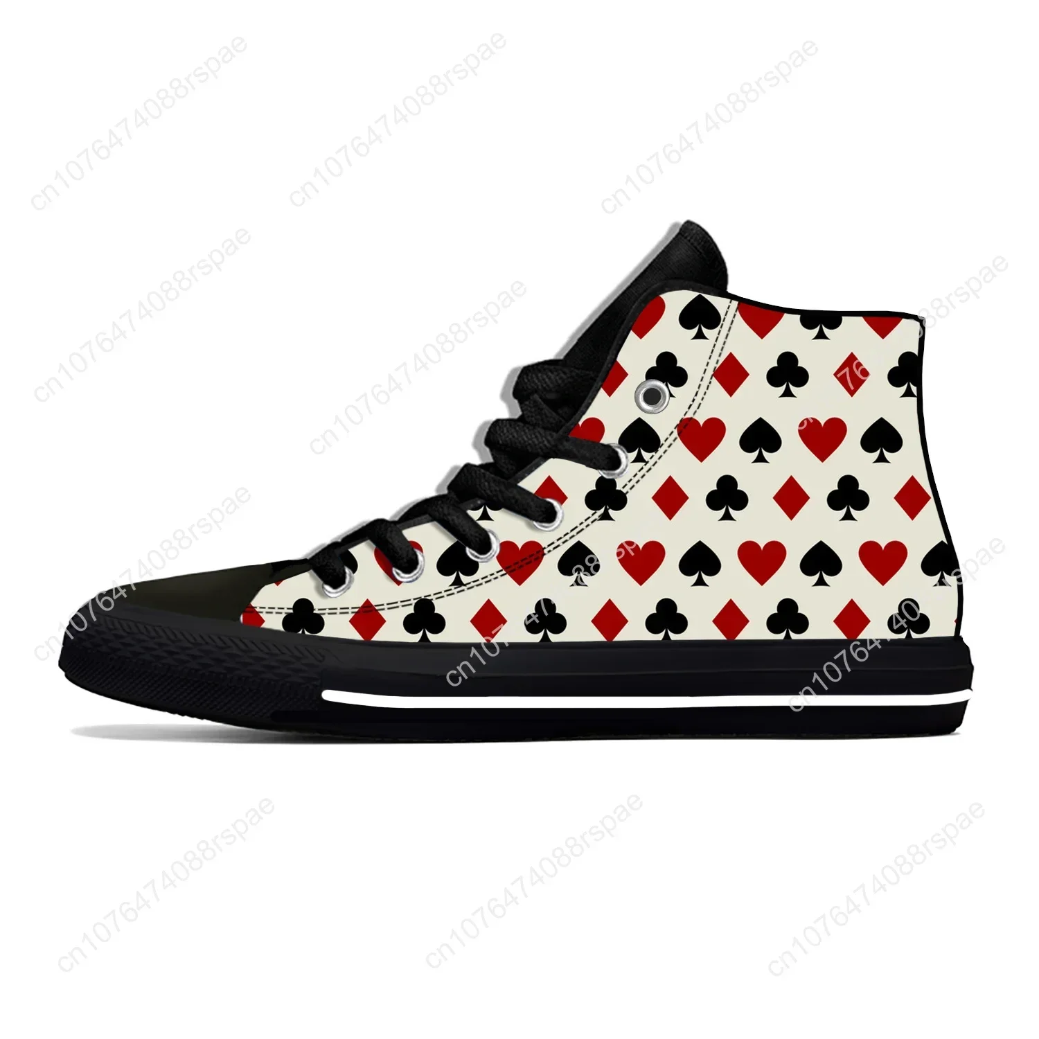 Summer Playing Card Symbol Pok - Canvas Sneaker High recension och pris