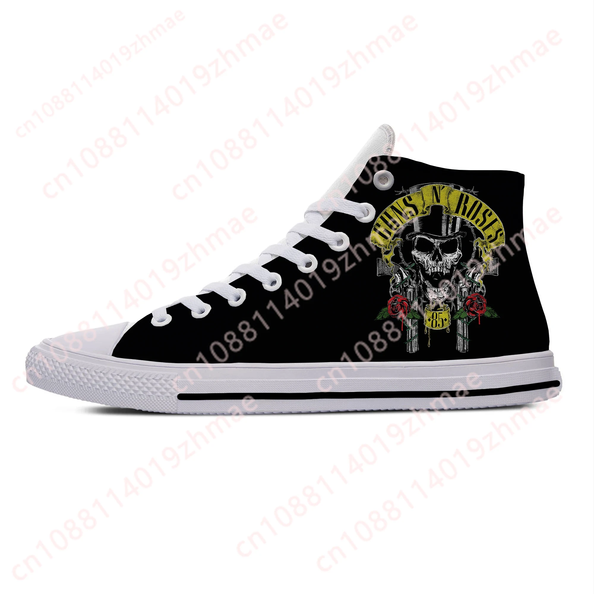 Hot 3D Guns N Rose Heavy Metal - Canvas Sneaker High recension och pris