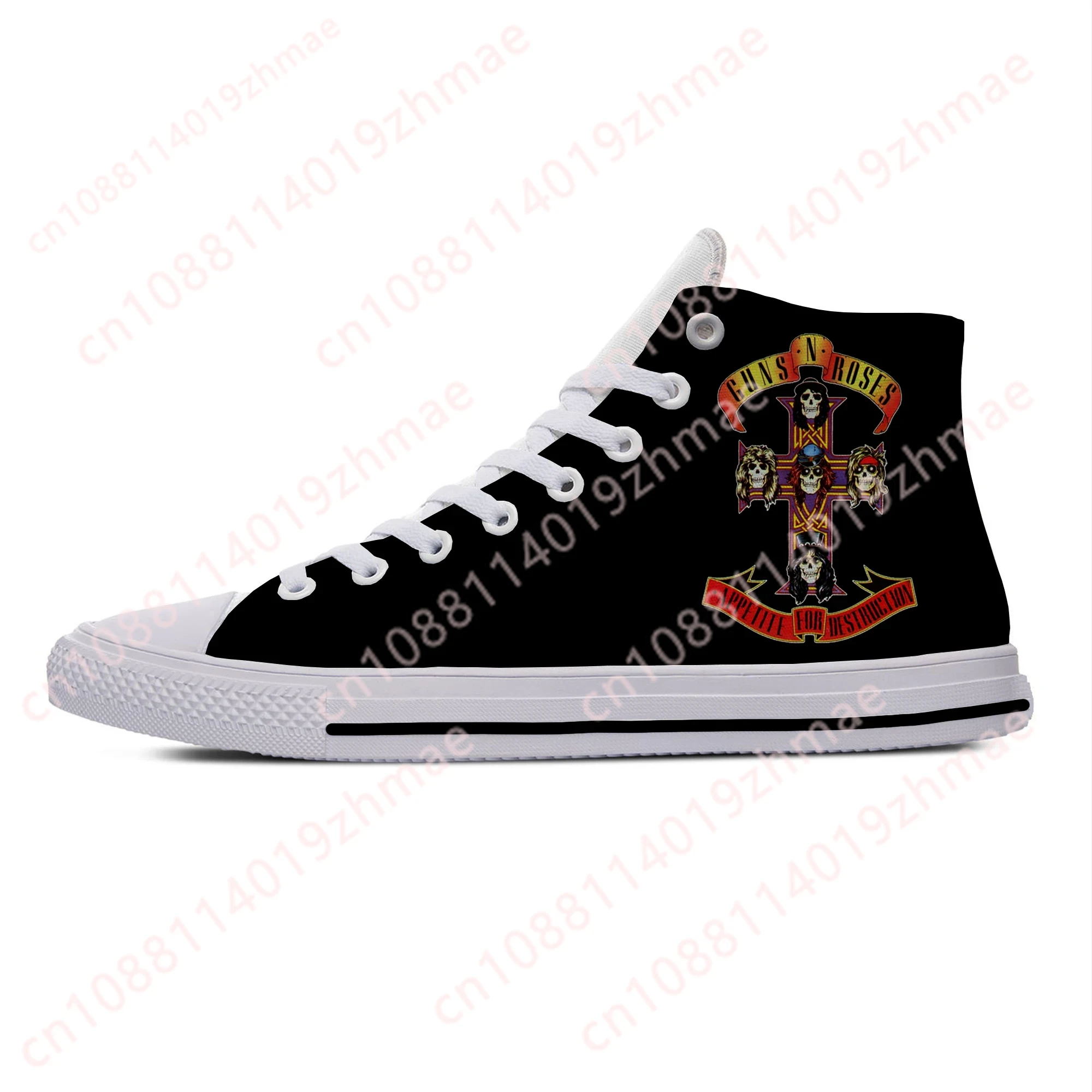Hot 3D Guns N Rose Heavy Metal - Canvas Sneaker High recension och pris