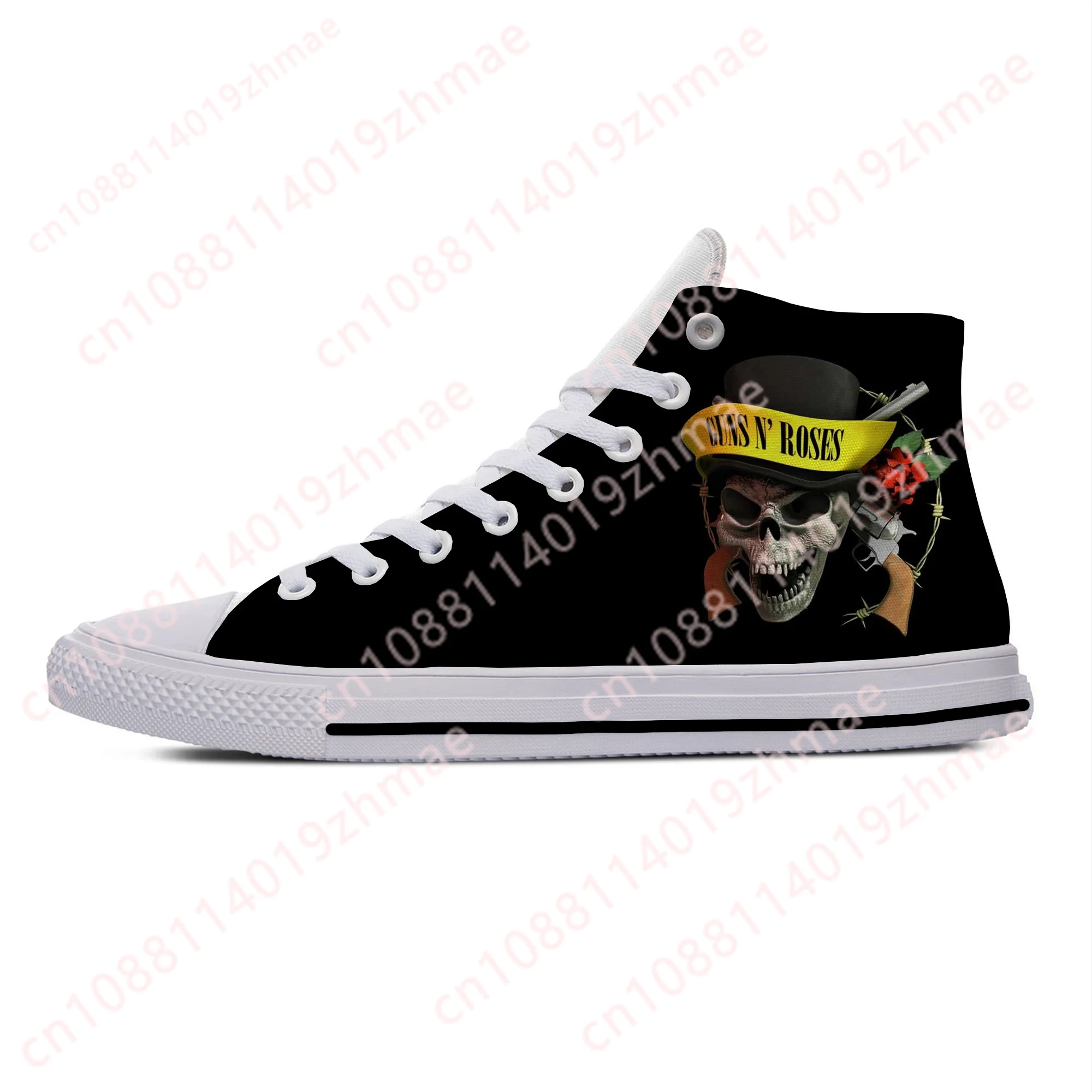 Hot 3D Guns N Rose Heavy Metal - Canvas Sneaker High recension och pris