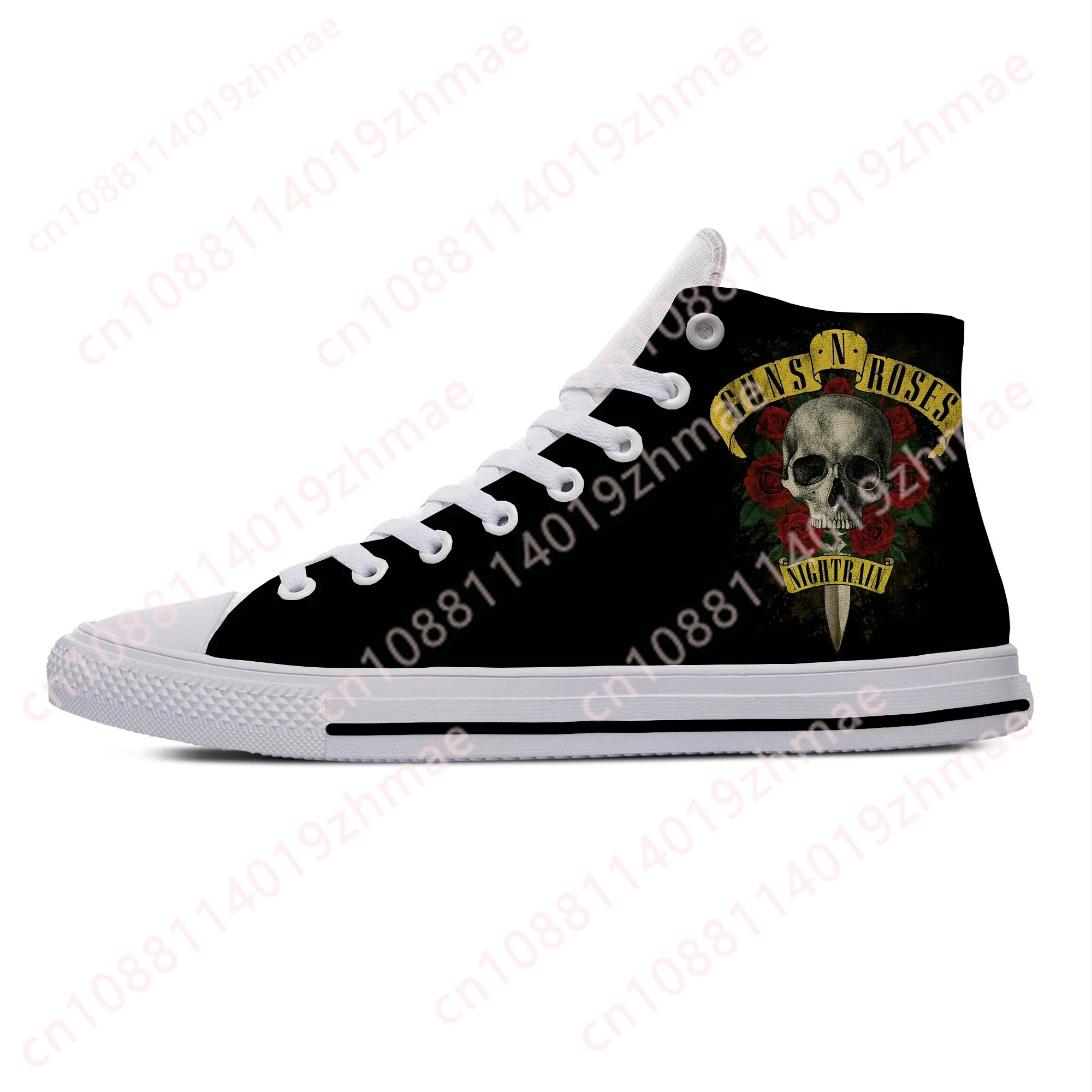 Hot 3D Guns N Rose Heavy Metal - Canvas Sneaker High recension och pris