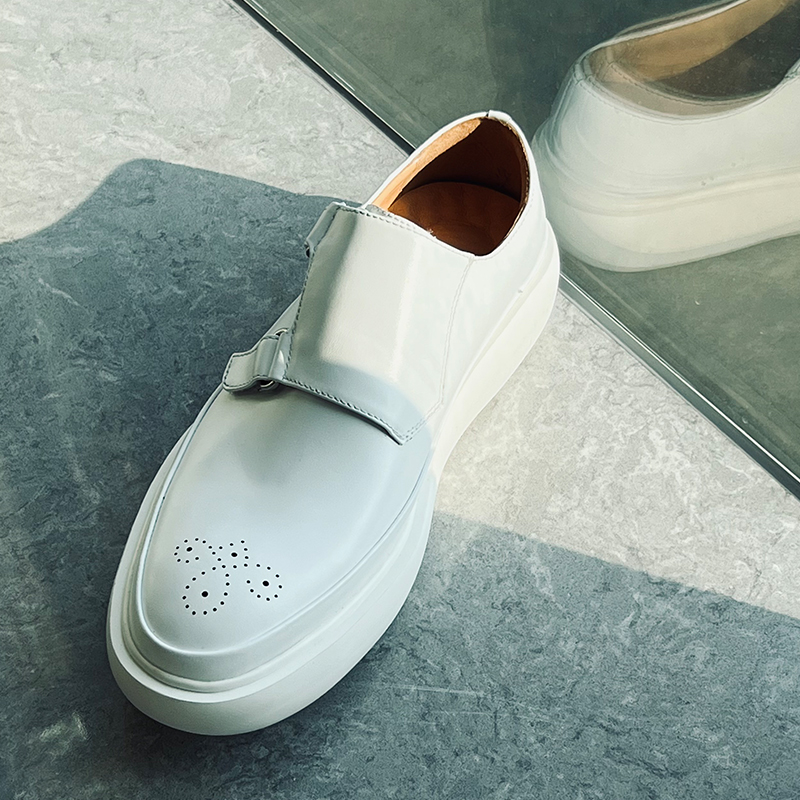 Minimalist Designer White Leat - Monk Strap Shoe recension och pris