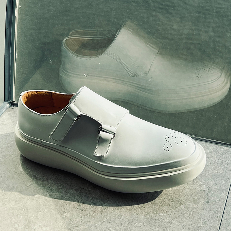 Minimalist Designer White Leat - Monk Strap Shoe recension och pris