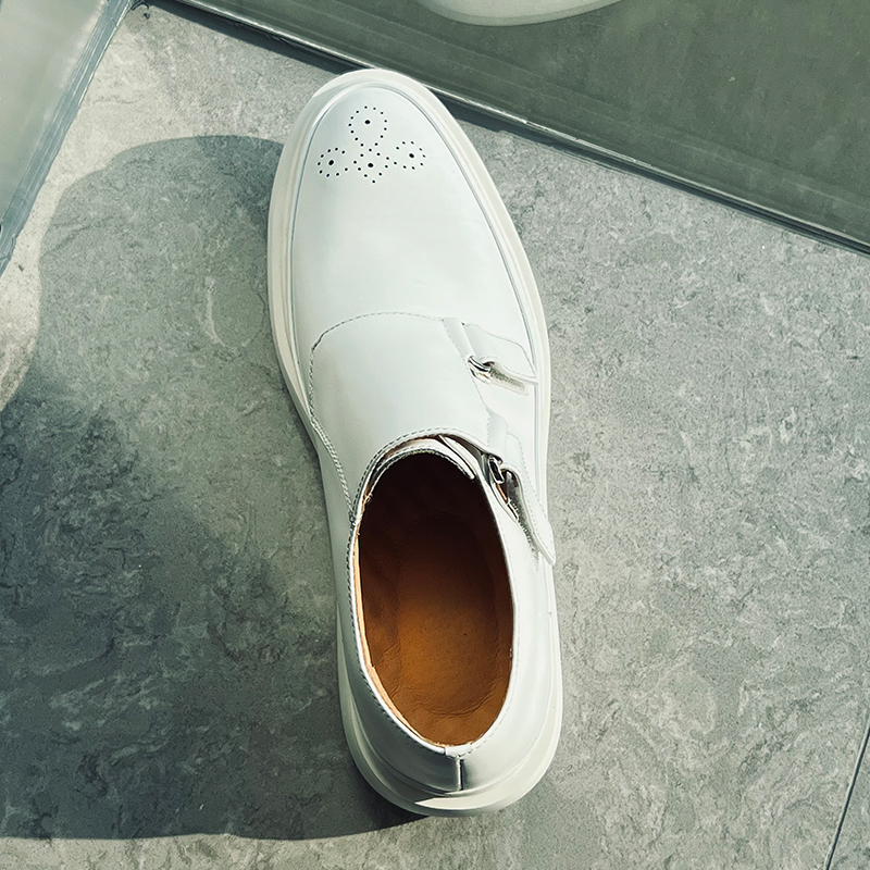 Minimalist Designer White Leat - Monk Strap Shoe recension och pris